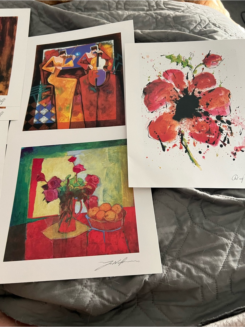 Home Art Floral and Still Life Print Set – Red Accent 15 prints new